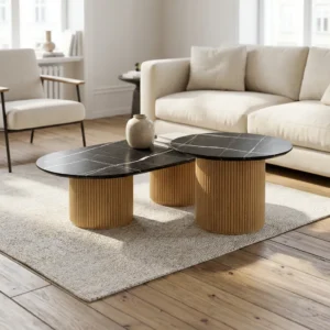 Tavoline Marble Black Duo