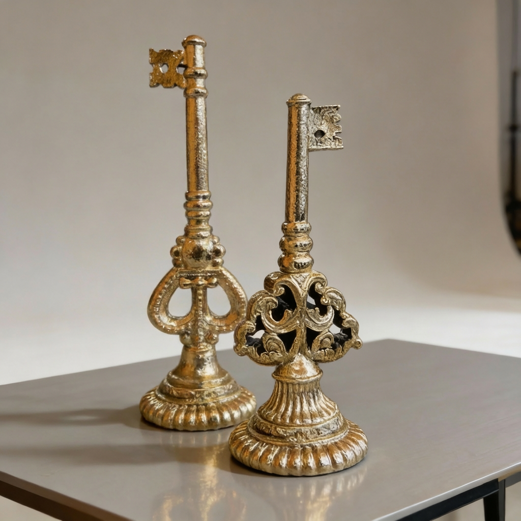 Qiri-mbajtës Dekorativ me Dizajn Klasik – Gold