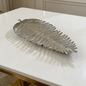 Pjatë Dekorative – Gjethe Argjendi