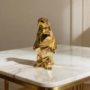Figurë Dekorative"Gold Penguin"