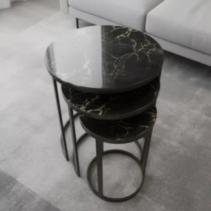 Tavoline marble e zeze Trio